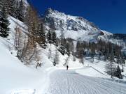 Piste de liaison depuis la station inférieure du téléphérique du glacier jusqu'au Zauberlift