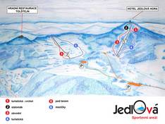 Plan des pistes Jedlová