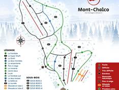 Plan des pistes Mont Chalco