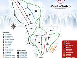 Plan des pistes Mont Chalco