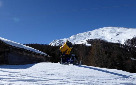 Fiabilité de l'enneigement Viège – Fiabilité de l'enneigement Bürchen/Törbel – Moosalp