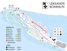 Plan des pistes Granberget – Leksand