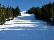 Piste noire de descente vers la vallée