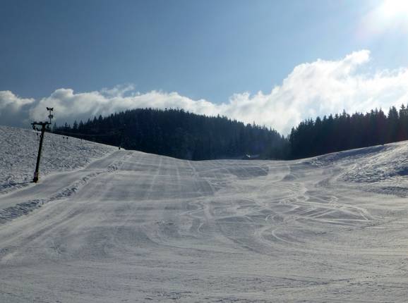Piste facile au téléski familial