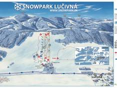 Plan des pistes Lučivná Snowpark