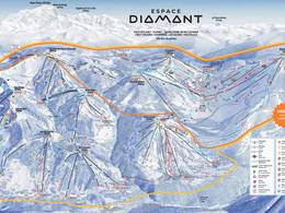 Plan des pistes Espace Diamant – Les Saisies/Notre-Dame-de-Bellecombe/Praz sur Arly/Flumet/Crest-Voland