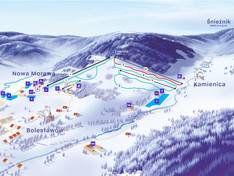 Plan des pistes Kamienica/Bolesławów