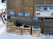 Tri des déchets dans la station de ski Hochoetz