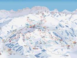 Plan des pistes Passo San Pellegrino/Falcade