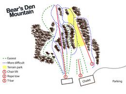 Plan des pistes Bear's Den Mountain – Fort Ransom
