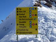 Signalisation des pistes dans le domaine skiable Damüls-Mellau