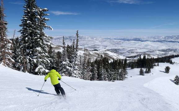 Skier dans les monts Wasatch