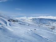 Vue depuis l'Övre Stolliften en direction de la Norvège