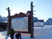 Plan des pistes au cœur du domaine skiable