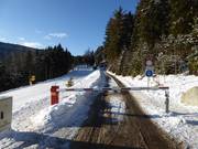 La montée vers la Mönichkirchner Schwaig est réservée uniquement aux clients.