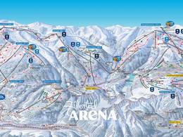 Plan des pistes Zillertal Arena – Zell am Ziller/Gerlos/Königsleiten/Hochkrimml