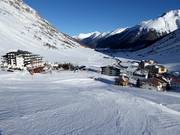 Le quartier Wirl de la commune de Galtür, directement au pied du domaine skiable