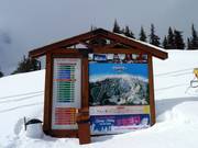 Plan des pistes avec informations sur l’état d’ouverture