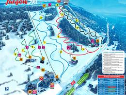 Plan des pistes Hawrań – Jurgów
