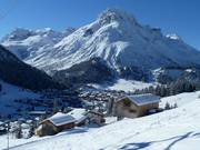 Vue sur la station mondaine de Lech