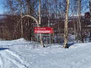 Signalisation des pistes dans le domaine skiable de Hemavan