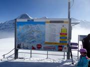 Plan des pistes dans le domaine skiable
