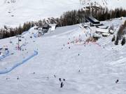 Vue depuis la piste Karjoch sur Obere Böden et Grünboden