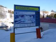 Plan des pistes dans la station de ski Zieleniec