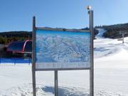 Plan des pistes à la station de vallée