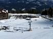 Chaînes côtières du Pacifique: Accès aux domaines skiables et parkings – Accès, parking Kicking Horse – Golden