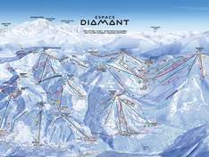 Plan des pistes Espace Diamant – Les Saisies/Notre-Dame-de-Bellecombe/Praz sur Arly/Flumet/Crest-Voland