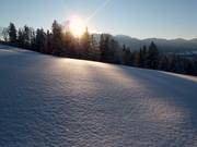Neige fraîche sur la piste Reiserhang