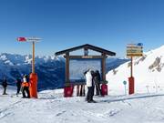 Signalisation des pistes dans le domaine skiable Les 3 Vallées
