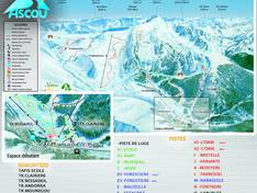 Plan des pistes Ascou Pailhères