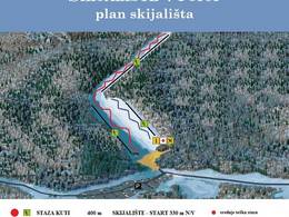 Plan des pistes Vučići – Ogulin
