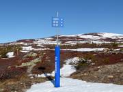Signalisation des pistes dans le domaine skiable de Norefjell