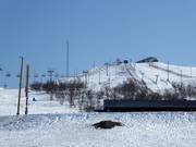 Vue sur le domaine skiable Luossabacken à Kiruna