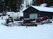 Les dameuses attendent leur prochaine mission.