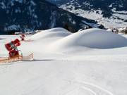 Enneigement sur la descente vers la vallée