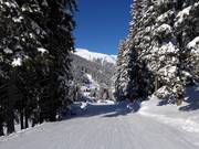 Descente facile dans la vallée jusqu'à Gargellen