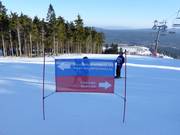 Signalisation des pistes dans le domaine skiable de Zieleniec