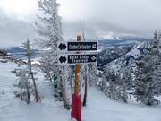 Signalisation des pistes dans le domaine skiable Jackson Hole