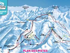 Plan des pistes Roc d'Enfer – St. Jean d'Aulps-La Grande Terche/Bellevaux-La Chèvrerie