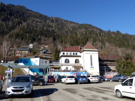Alpes de Gurktal : Accès aux domaines skiables et parkings – Accès, parking Gerlitzen