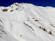Potentiel de freeride sous le télésiège 6 places Dôme
