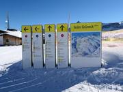 Signalisation claire, y compris le plan des pistes