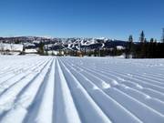 Préparation des pistes de première classe dans le domaine skiable de Kvitfjell