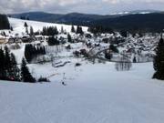 Vue sur le domaine skiable au Schwarzenbachlift