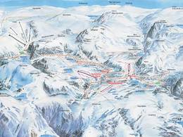Plan des pistes Furedalen Alpin – Kvamskogen