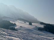 Vue sur le domaine skiable Zahmer Kaiser